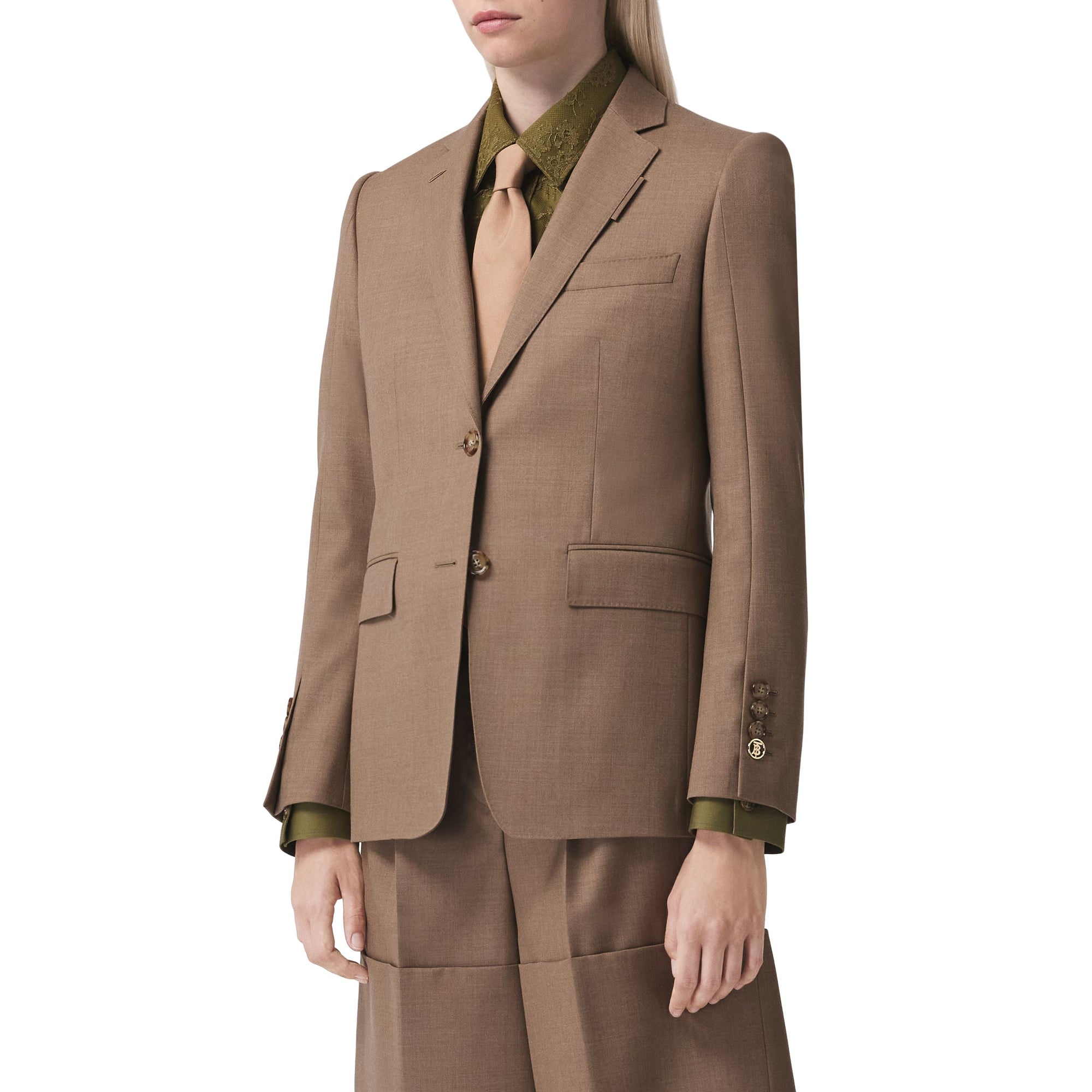 Veste tailleur en laine - Deep Taupe