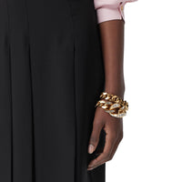 Jupe plissée en georgette de soie - Black