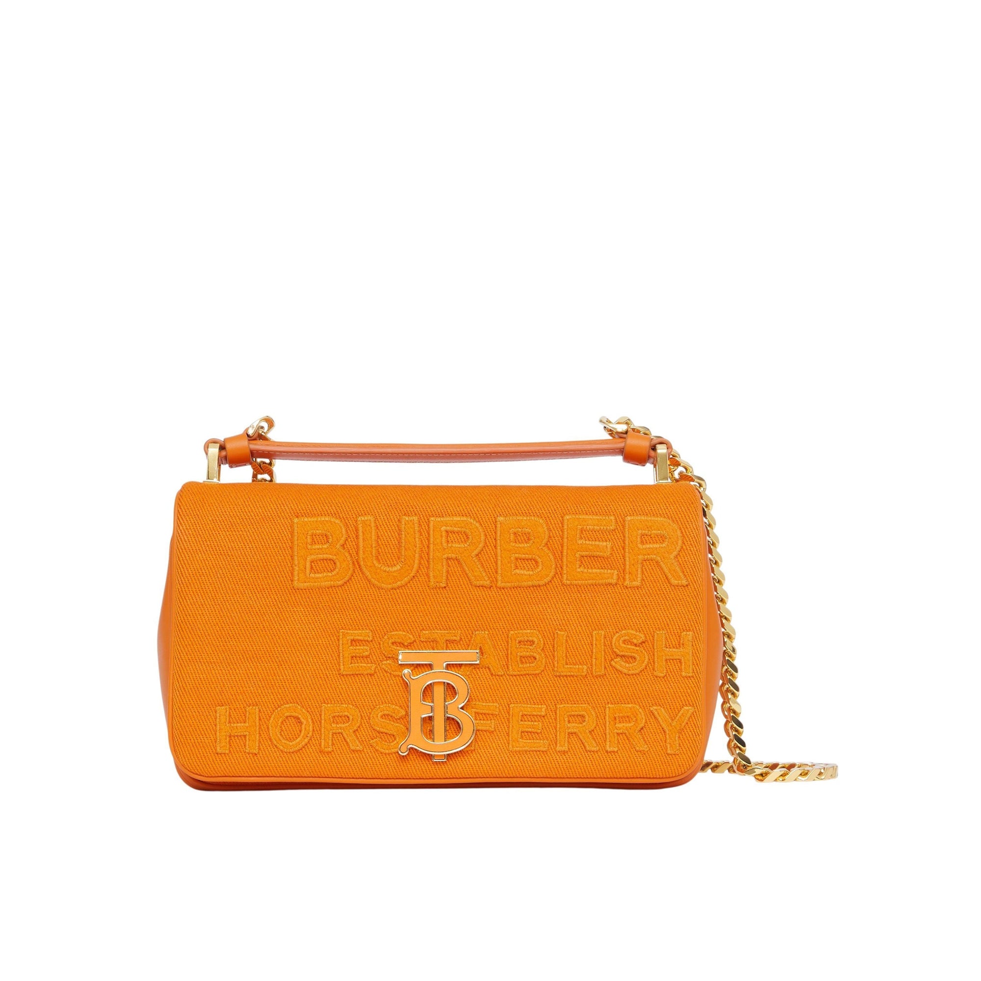 Petit sac Lola en toile de lin et coton Horseferry - Deep Orange