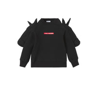 Sweat-shirt en coton avec licorne 3D - Black