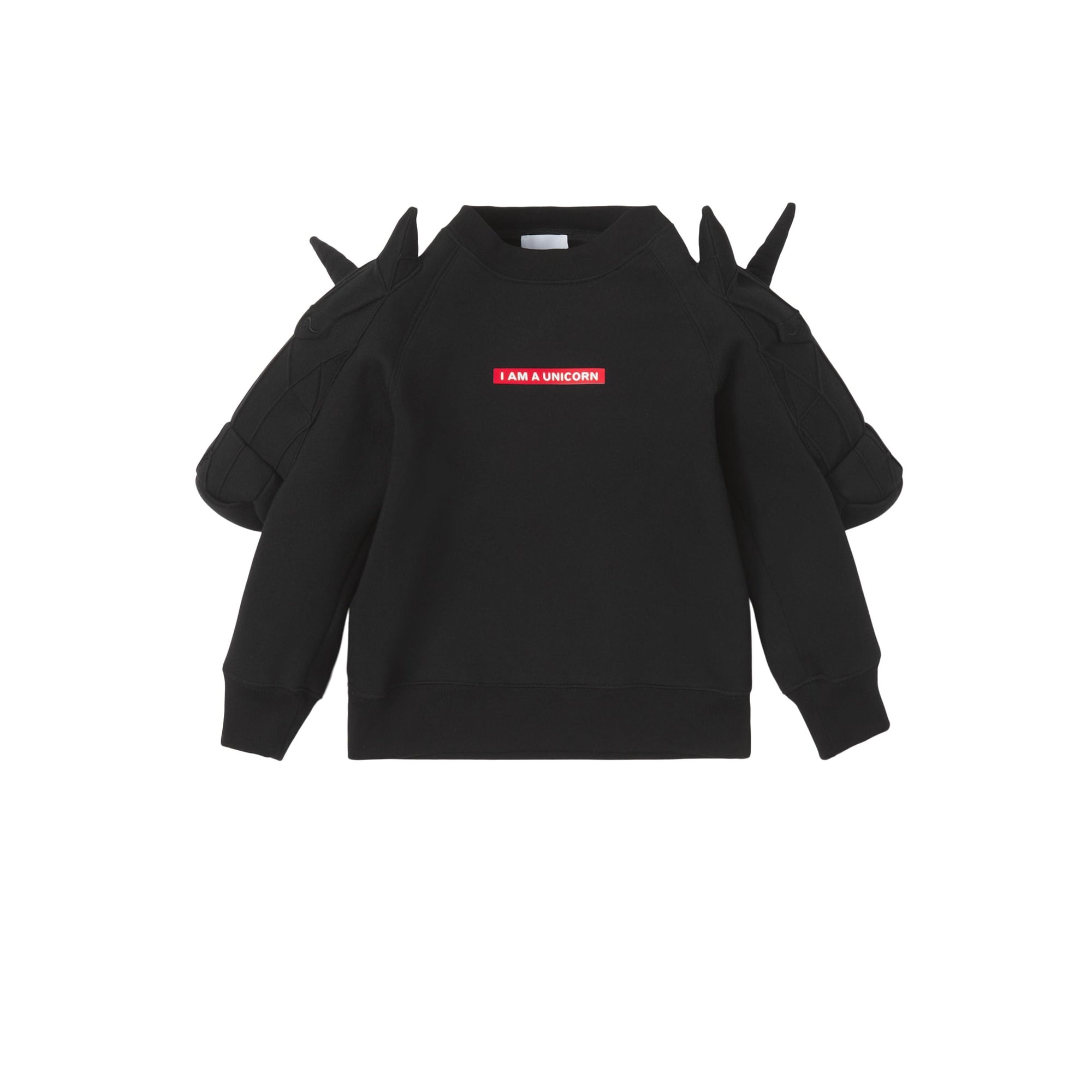 Sweat-shirt en coton avec licorne 3D - Black