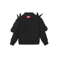 Sweat-shirt en coton avec licorne 3D - Black
