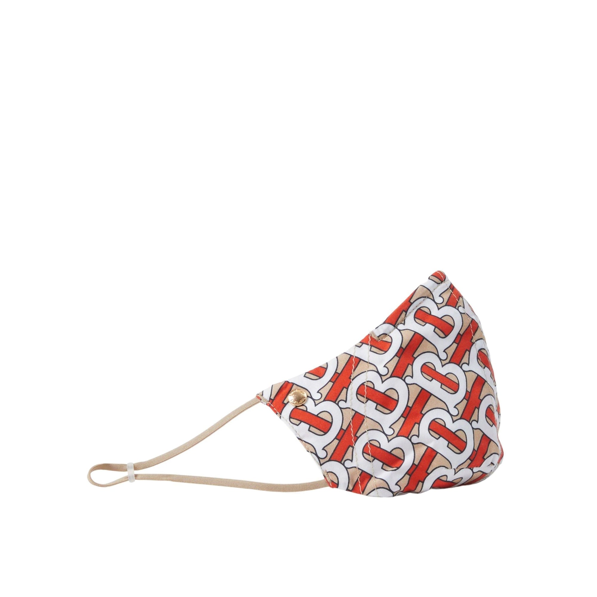 Masque sanitaire à motif monogramme - Vermillion Pattern