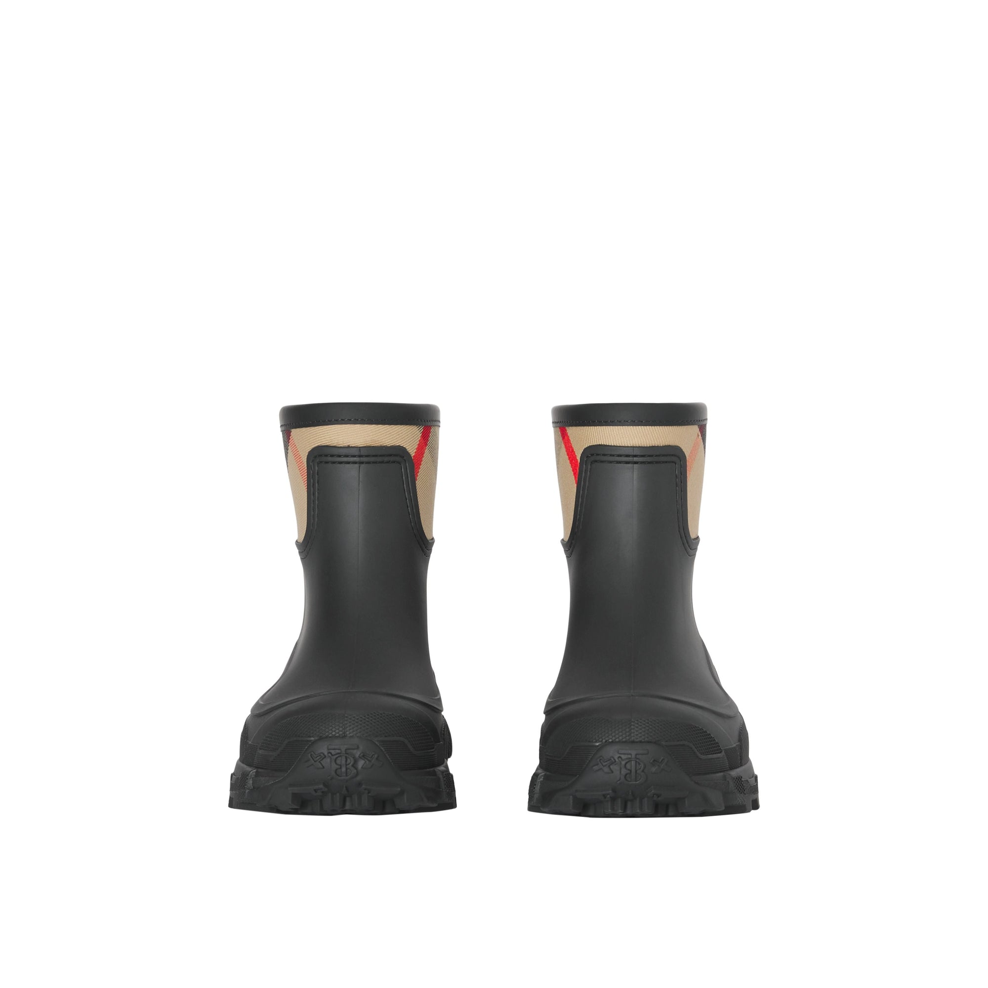 Bottes de pluie à motif House check Panel - Black & Archve Beige