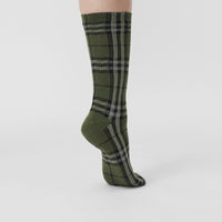 Chaussettes en coton et cachemire mélangés - Military Green