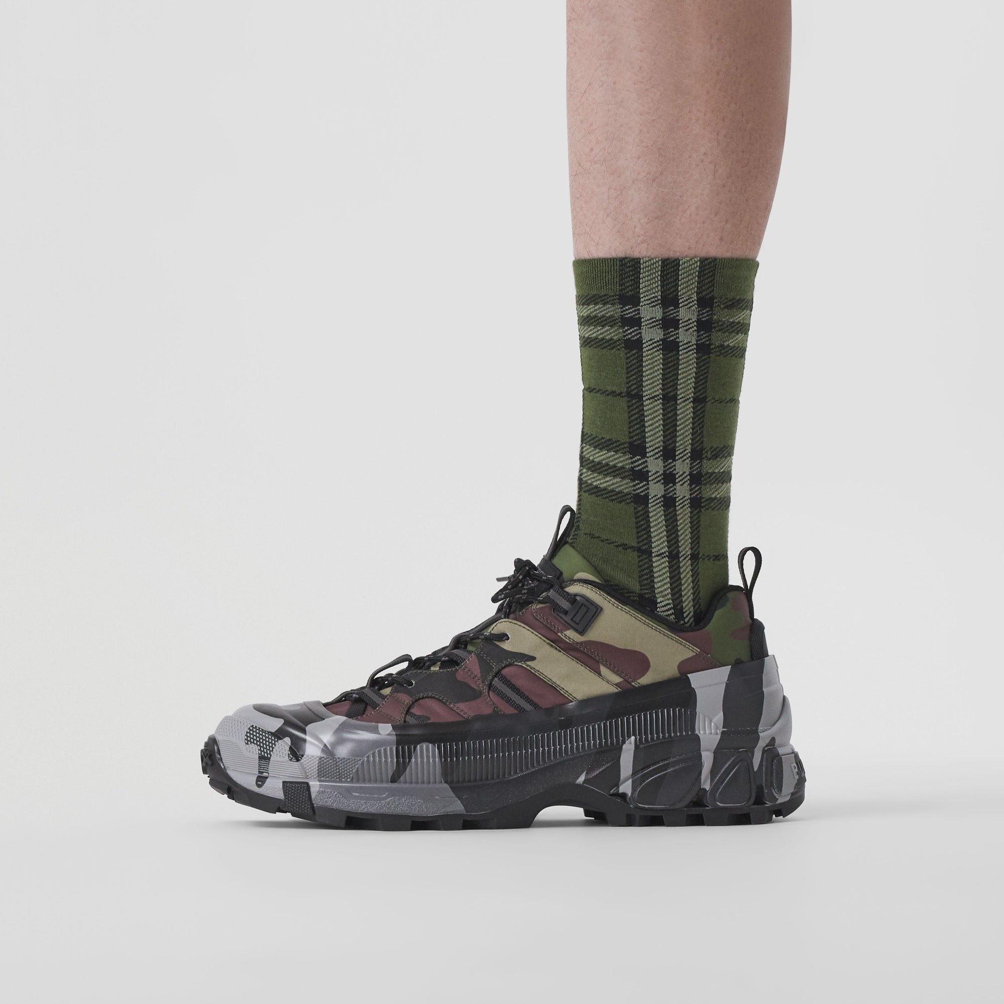 Chaussettes en coton et cachemire mélangés - Military Green