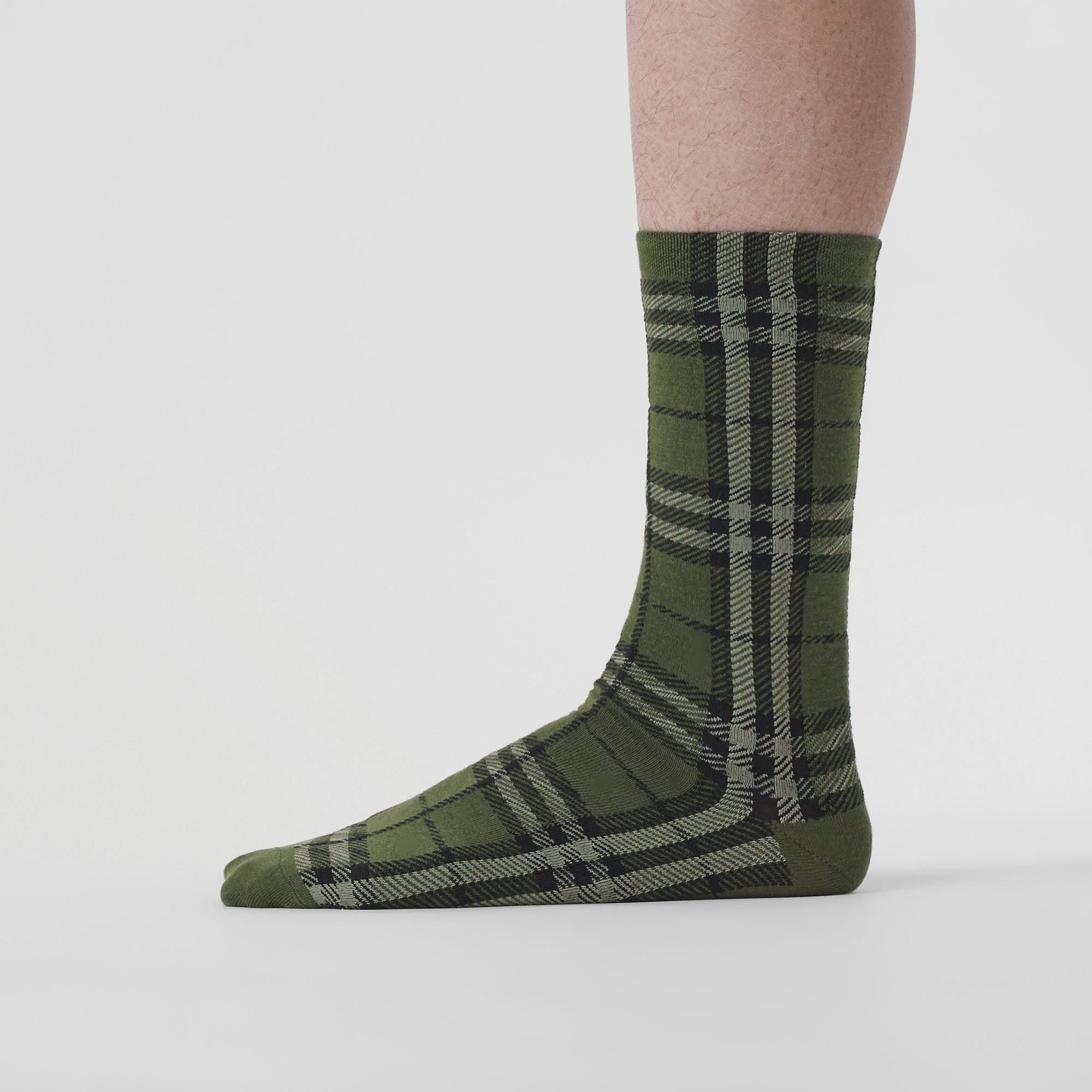 Chaussettes en coton et cachemire mélangés - Military Green