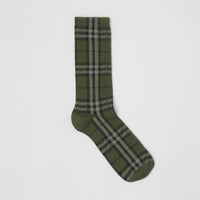 Chaussettes en coton et cachemire mélangés - Military Green