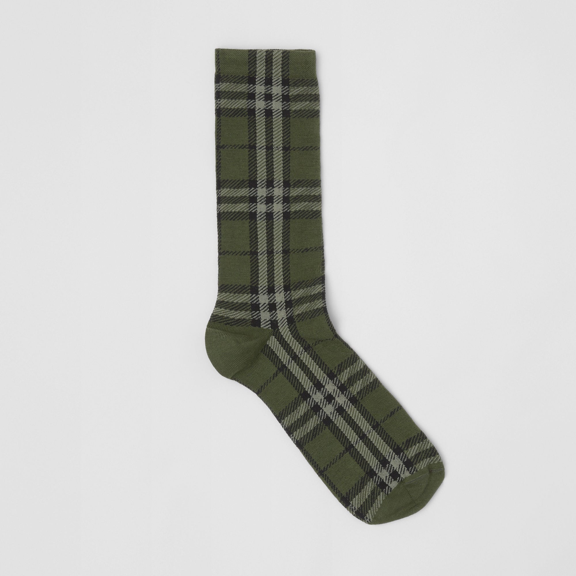 Chaussettes en coton et cachemire mélangés - Military Green