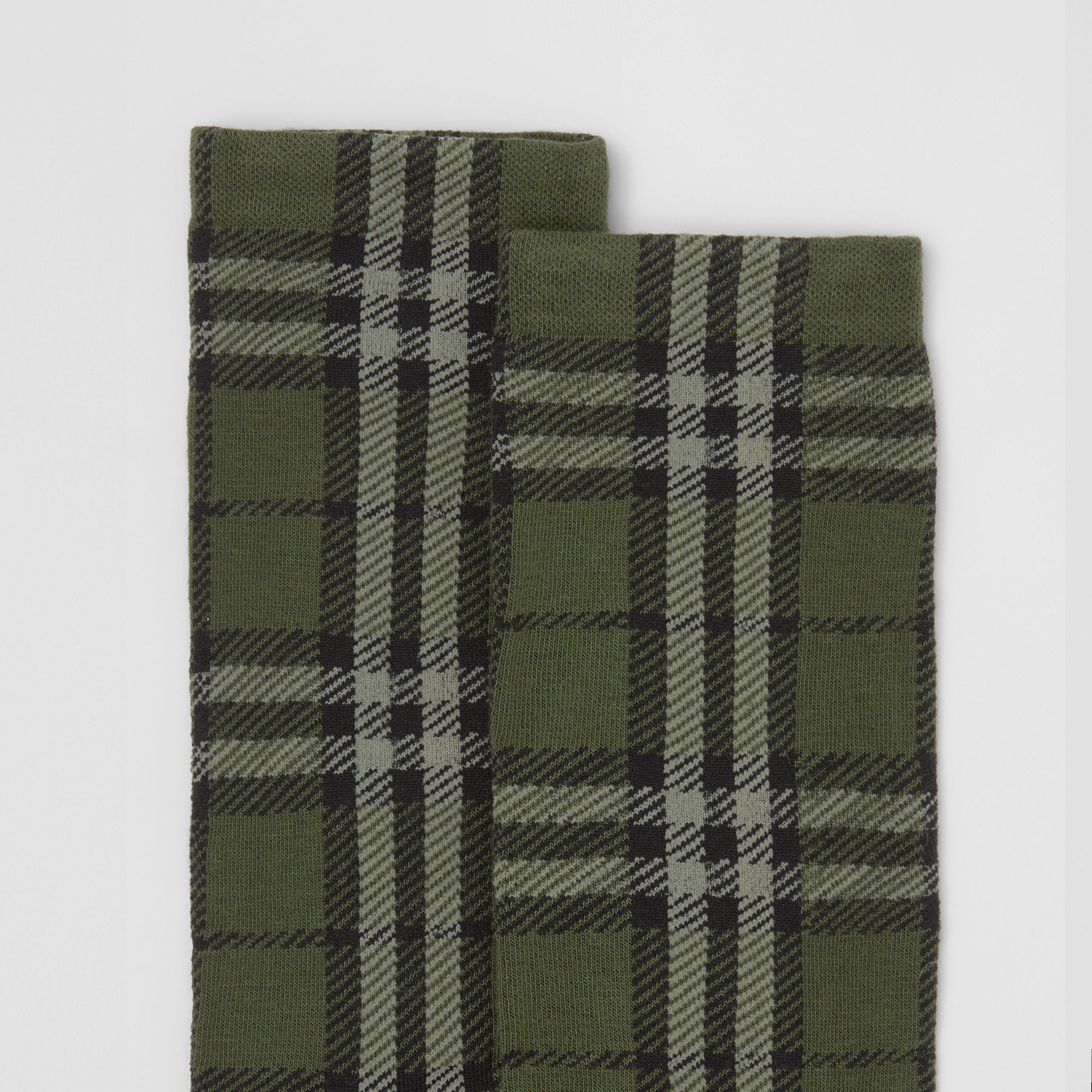 Chaussettes en coton et cachemire mélangés - Military Green