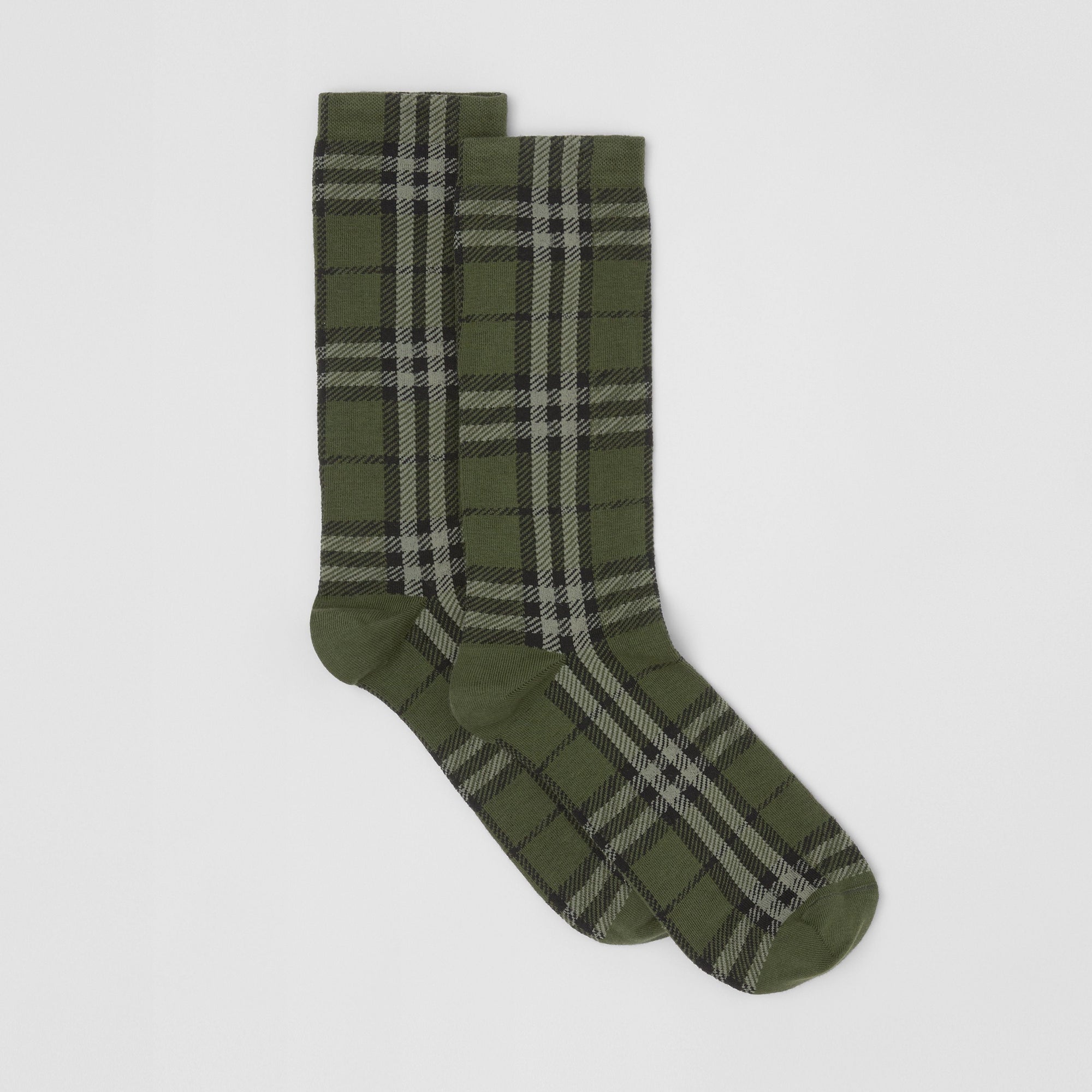 Chaussettes en coton et cachemire mélangés - Military Green