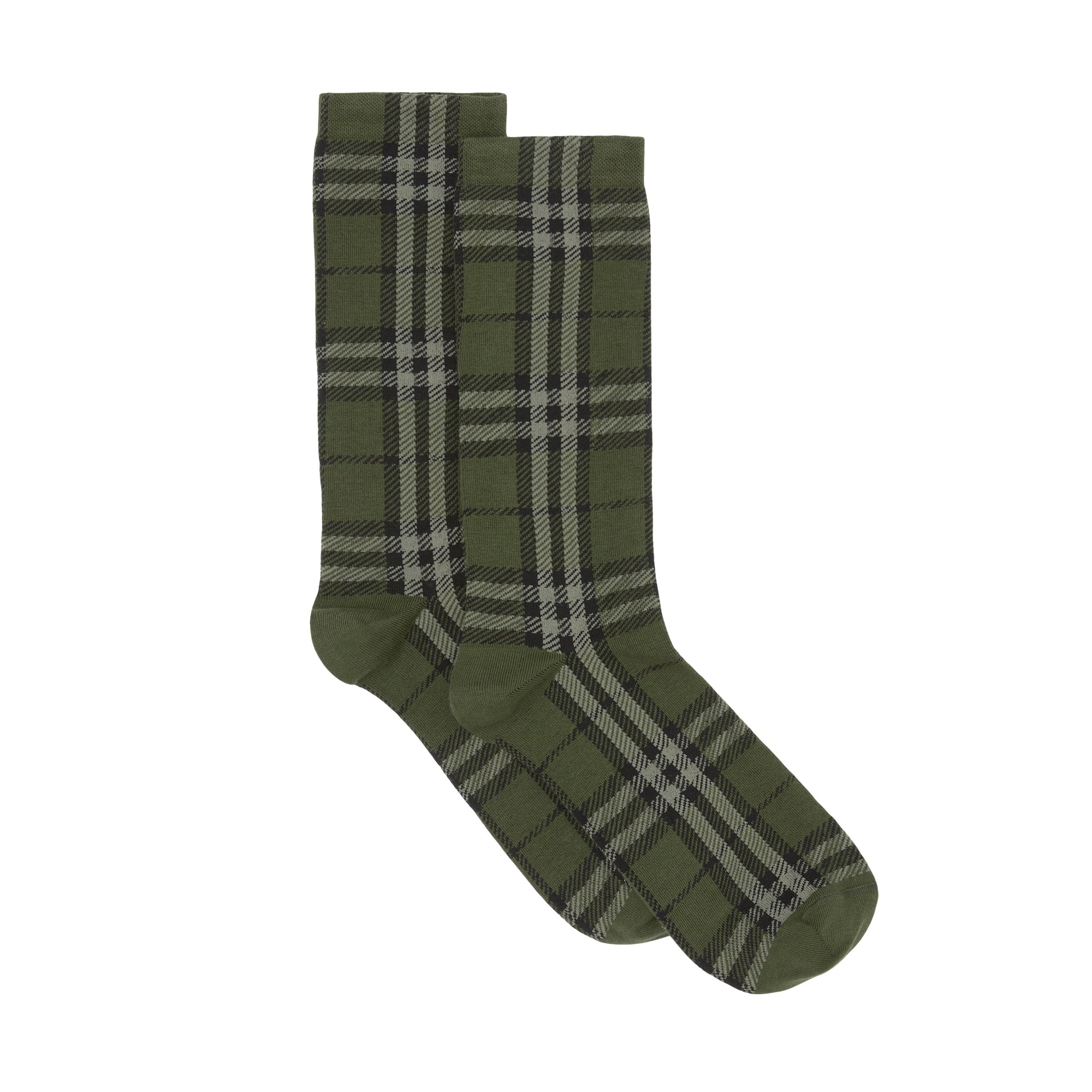 Chaussettes en coton et cachemire mélangés - Military Green