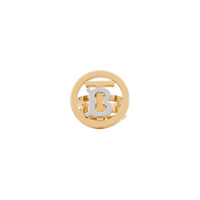 Bague plaquée or à motif monogramme - Light Gold