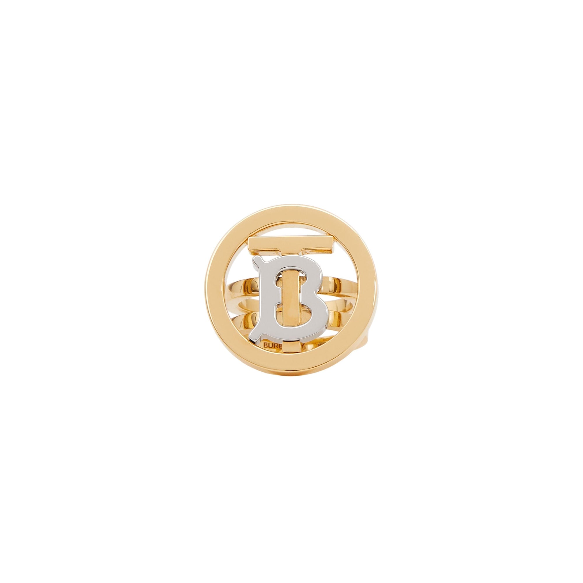 Bague plaquée or à motif monogramme - Light Gold
