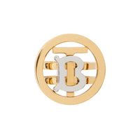 Bague plaquée or à motif monogramme - Light Gold