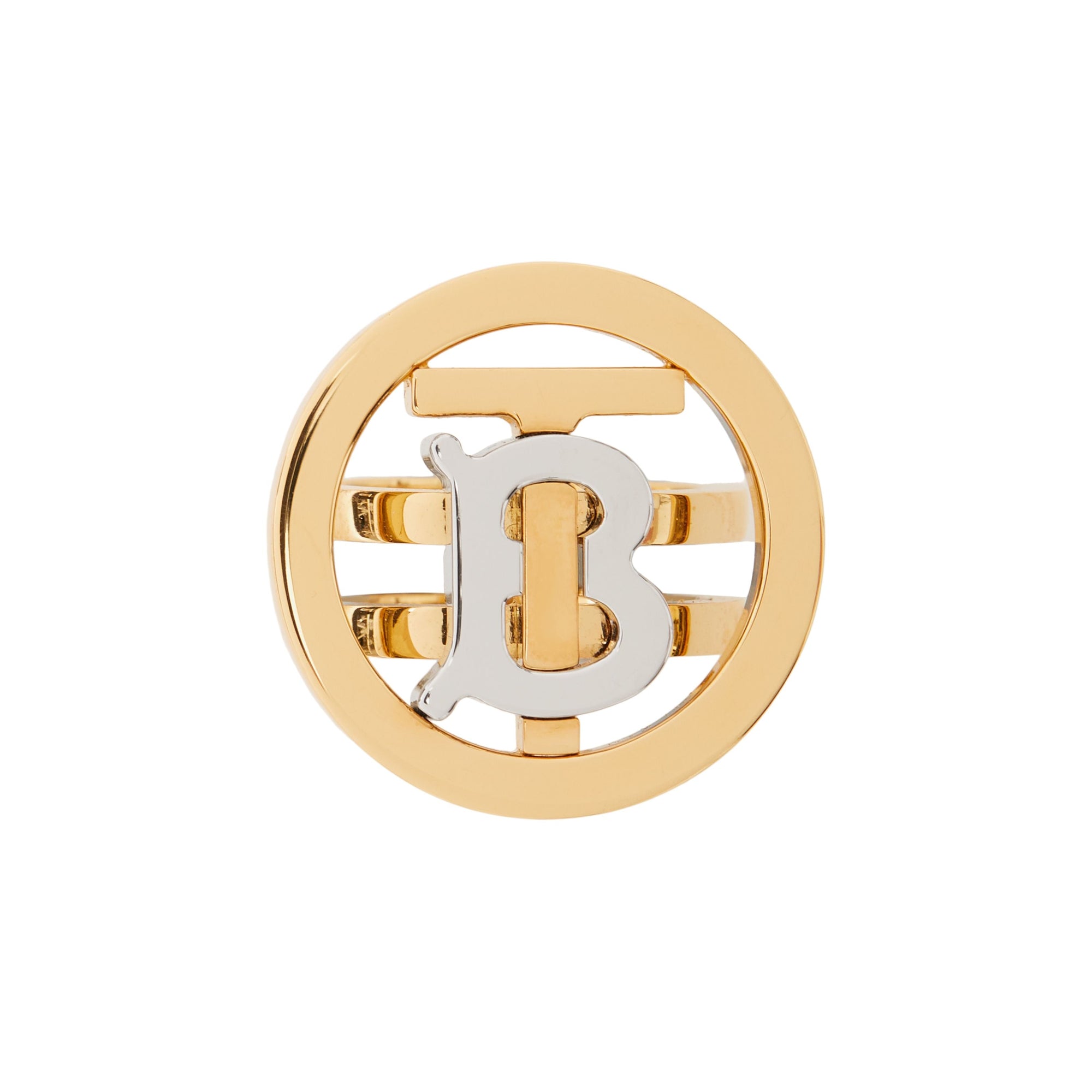 Bague plaquée or à motif monogramme - Light Gold