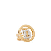 Bague plaquée or à motif monogramme - Light Gold