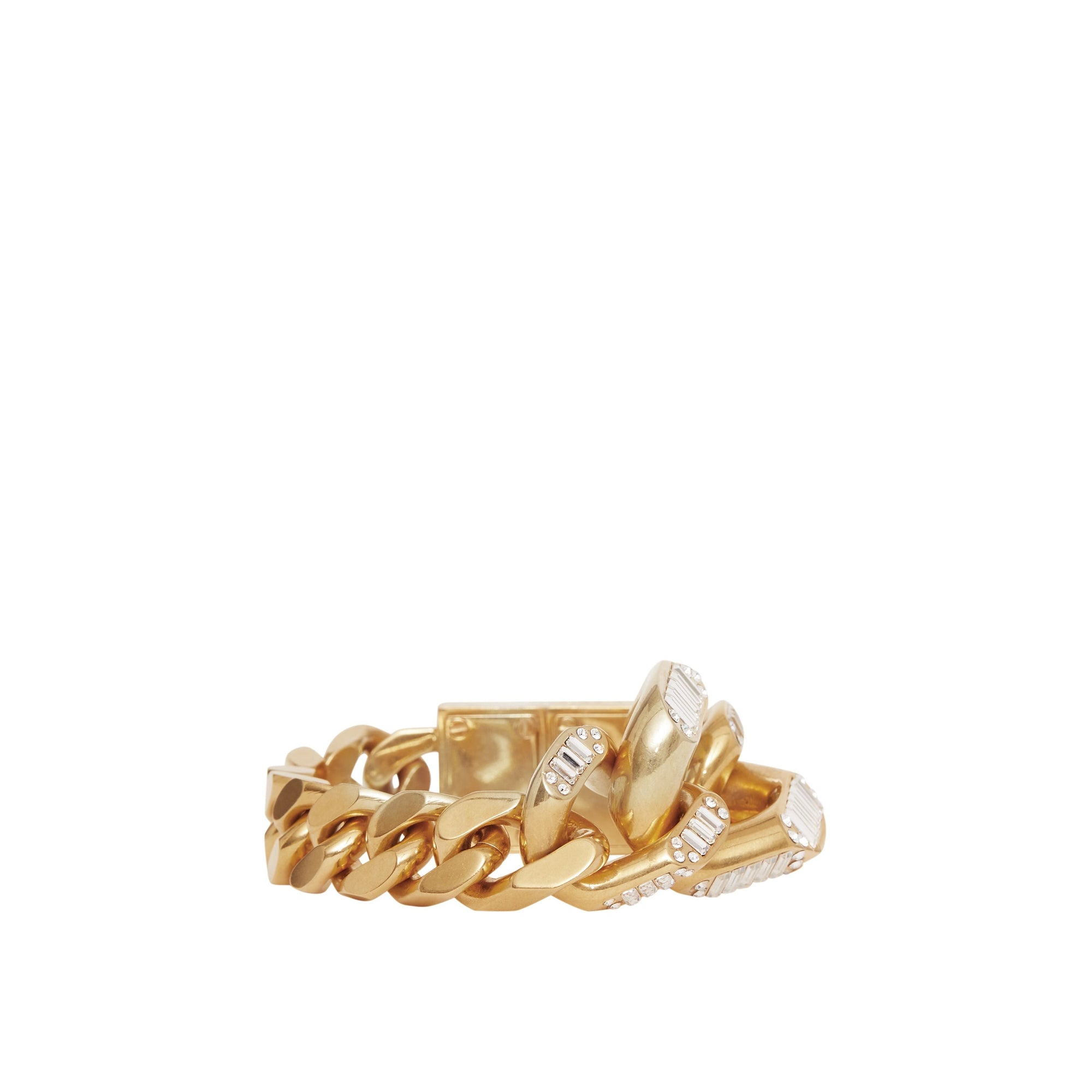Bracelet à maillons plaqué or avec cristaux - Antique Gold