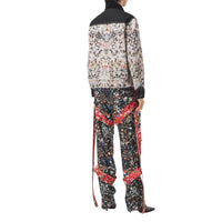 Pantalon cargo en soie à imprimé floral - Black