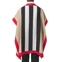 Cape en sergé de soie à rayures iconiques - Archive Beige