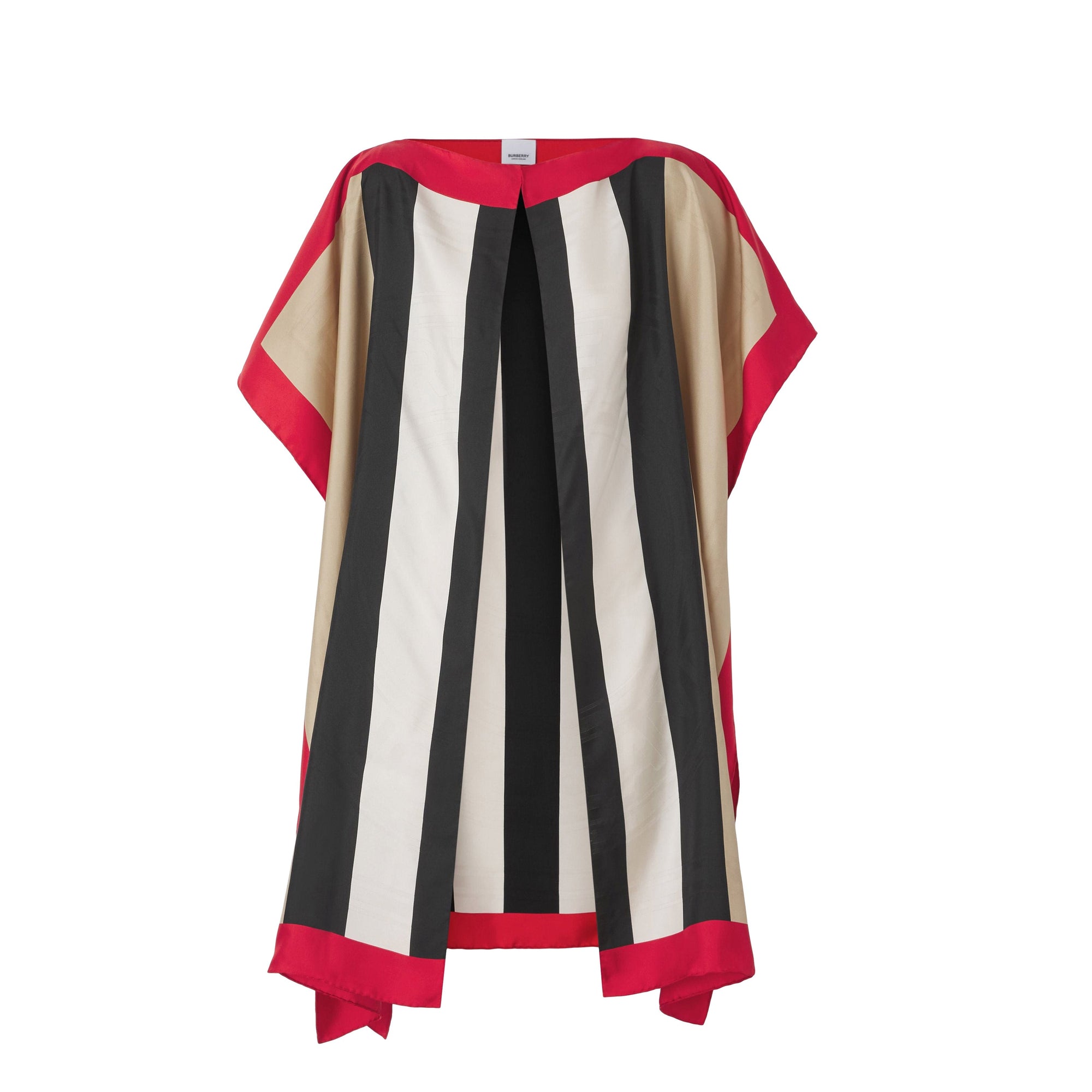 Cape en sergé de soie à rayures iconiques - Archive Beige