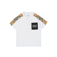 Polo à motif Vintage check - White