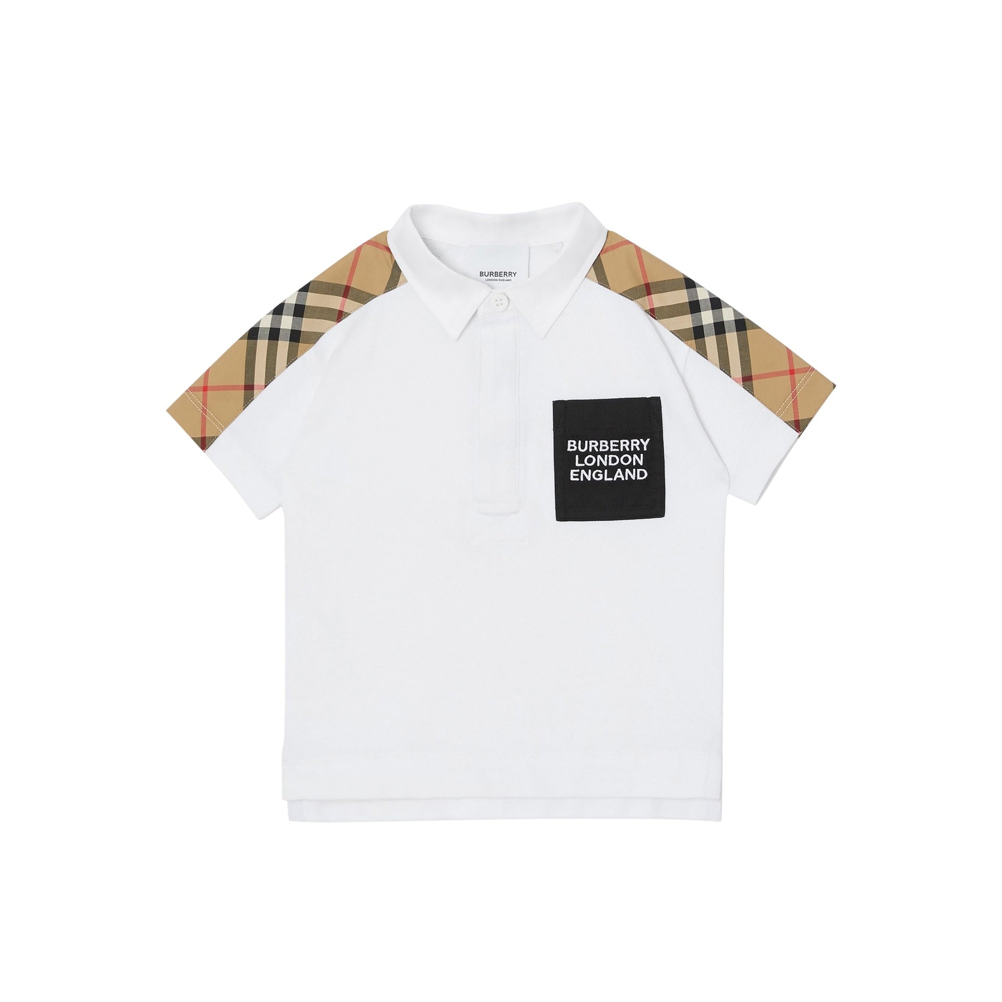 Polo à motif Vintage check - White