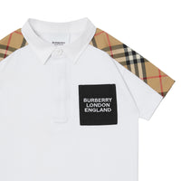 Polo à motif Vintage check - White