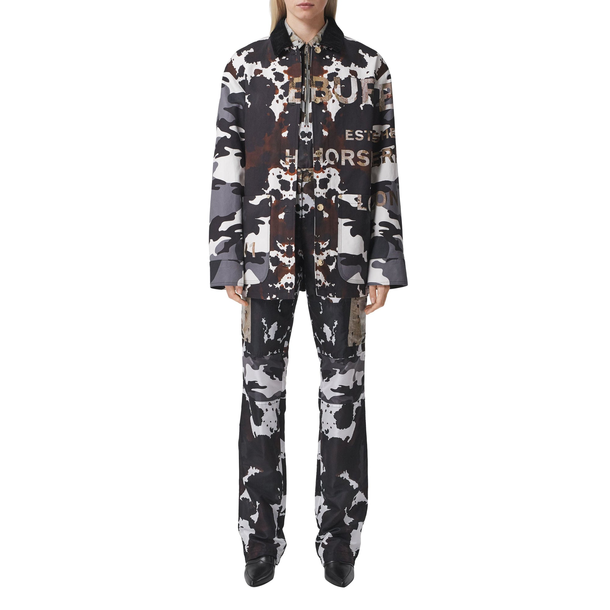 Pantalon cargo à imprimé camouflage - Honey