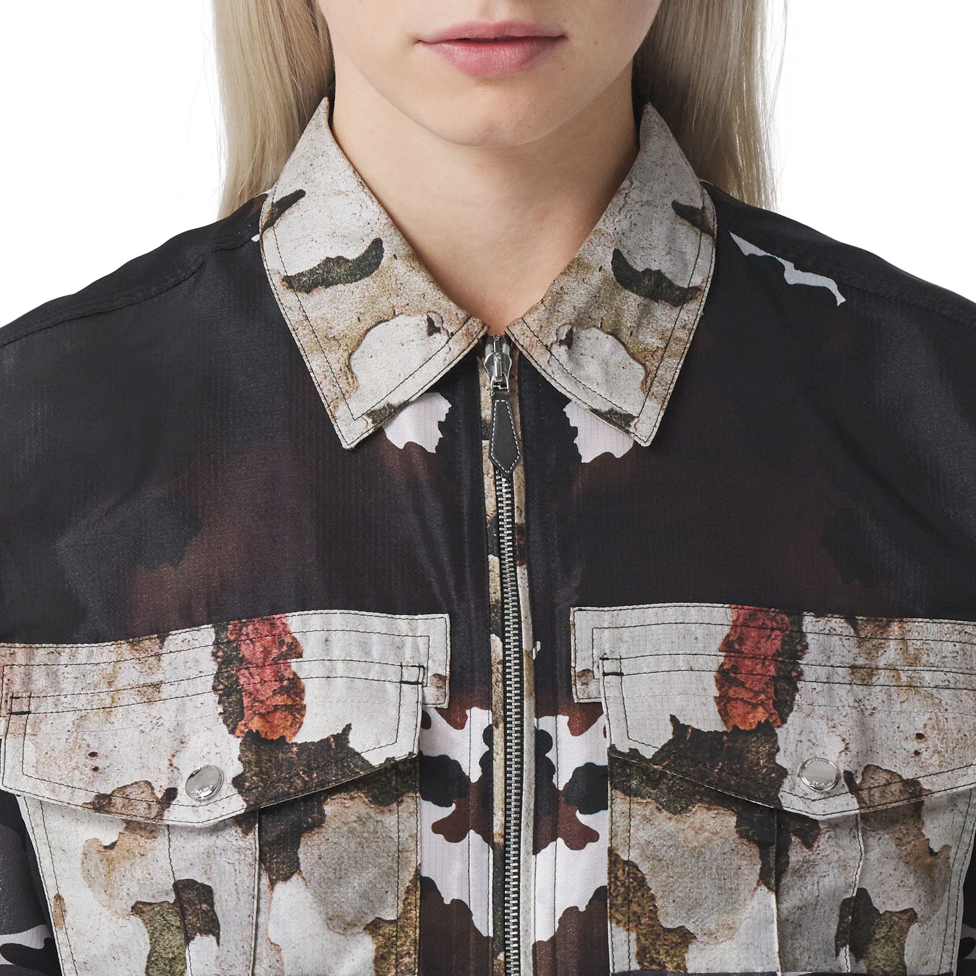 Chemise à manches courtes à imprimé camouflage - Honey