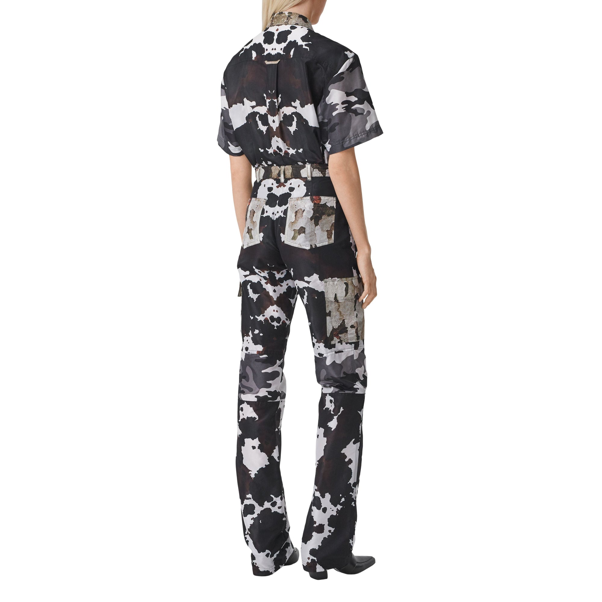 Chemise à manches courtes à imprimé camouflage - Honey