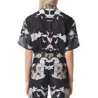 Chemise à manches courtes à imprimé camouflage - Honey