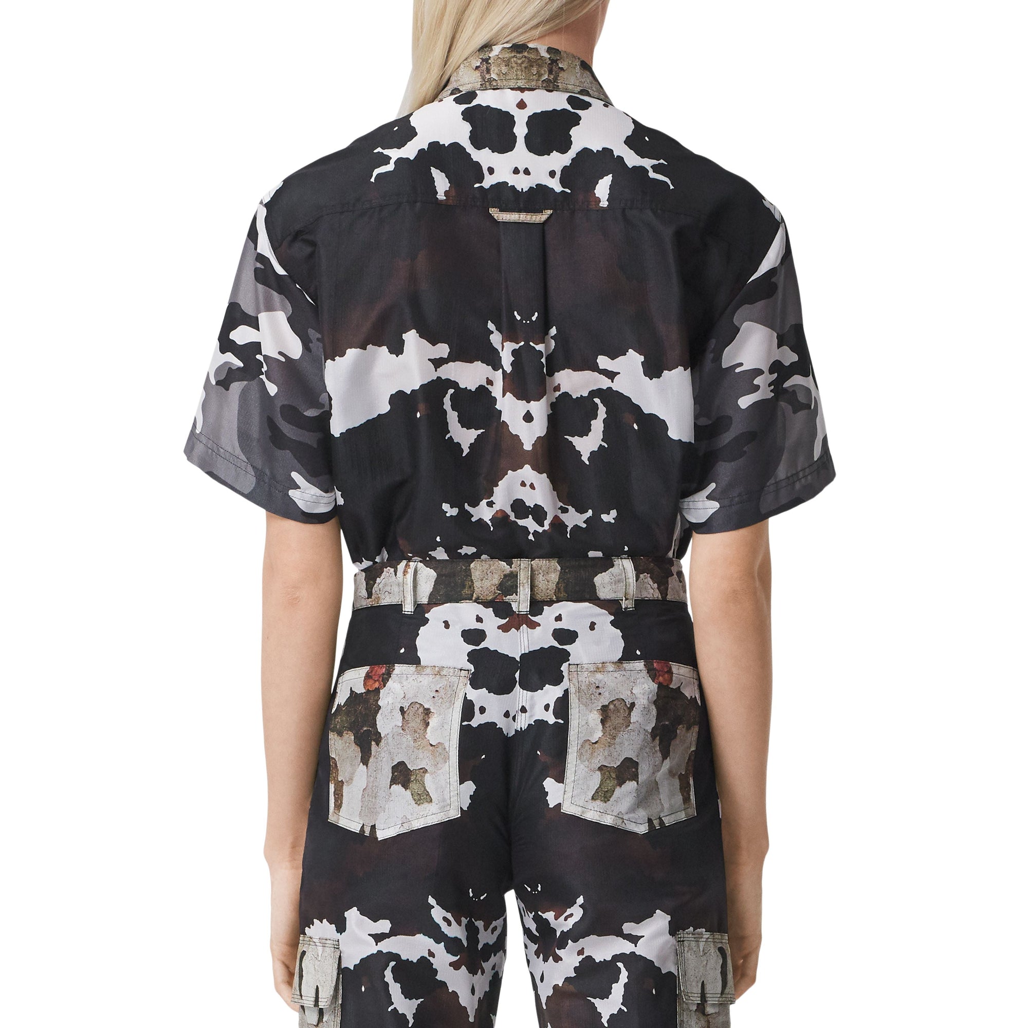 Chemise à manches courtes à imprimé camouflage - Honey