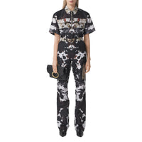 Chemise à manches courtes à imprimé camouflage - Honey