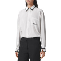 Chemise en crêpe de soie de Chine Horseferry - Natural White