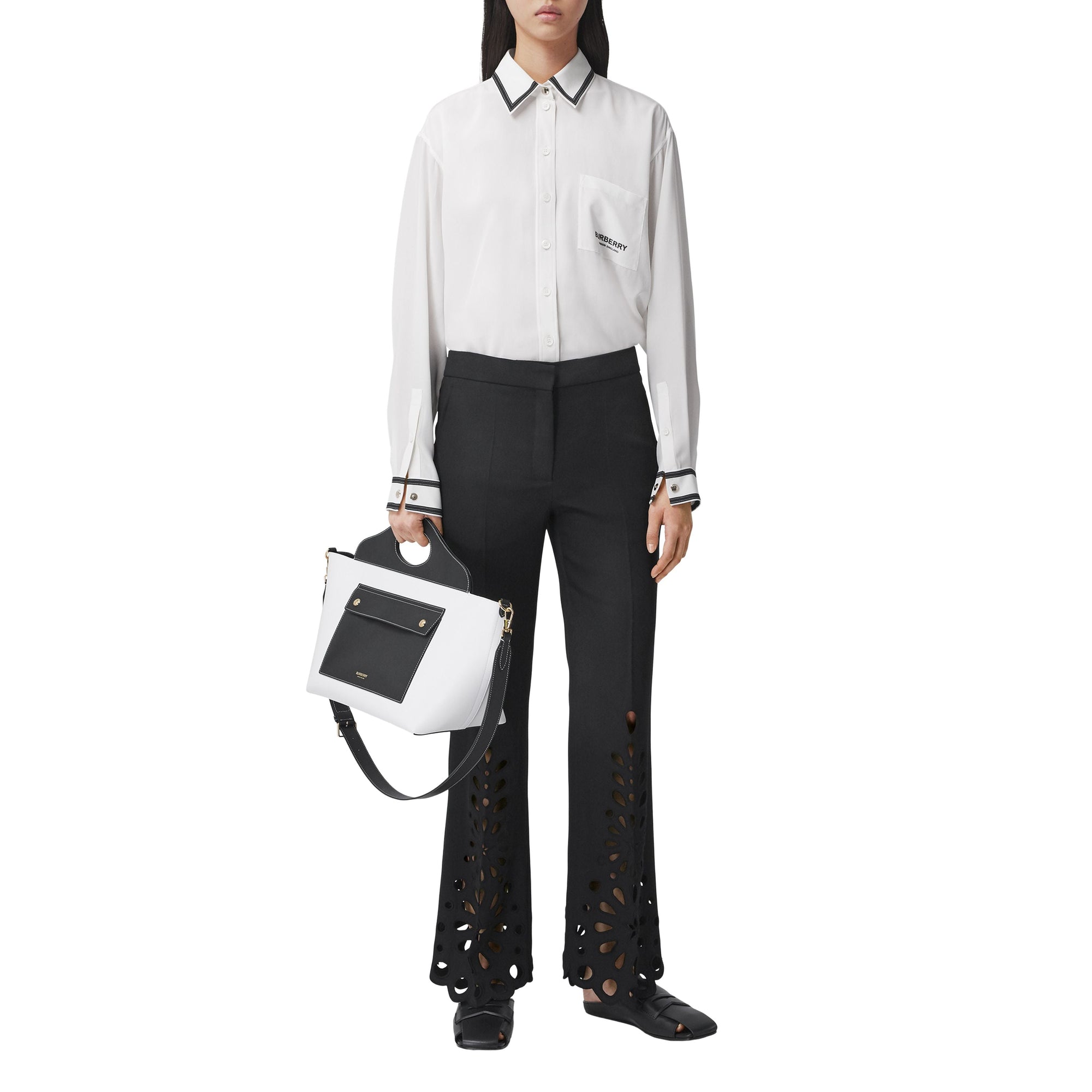 Chemise en crêpe de soie de Chine Horseferry - Natural White