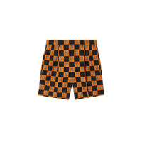 Short ajusté à damier - Deep Orange Check