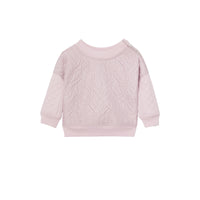 Sweat-shirt en coton matelassé Monogram - Pastel Pink