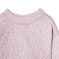 Sweat-shirt en coton matelassé Monogram - Pastel Pink
