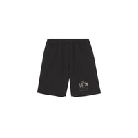 Short à cordon de serrage et motif cerf brodé - Black