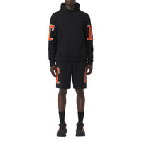 Short en coton à lettres - Black
