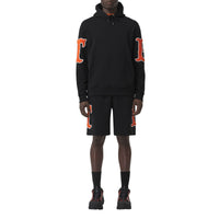 Short en coton à lettres - Black