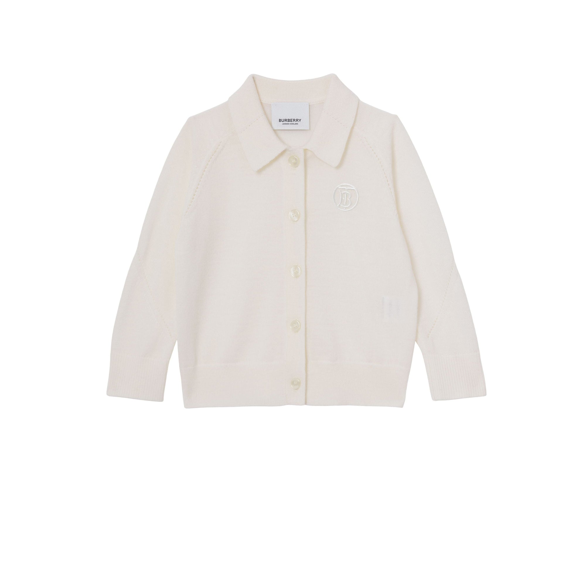 Cardigan en laine Monogram - Natural White