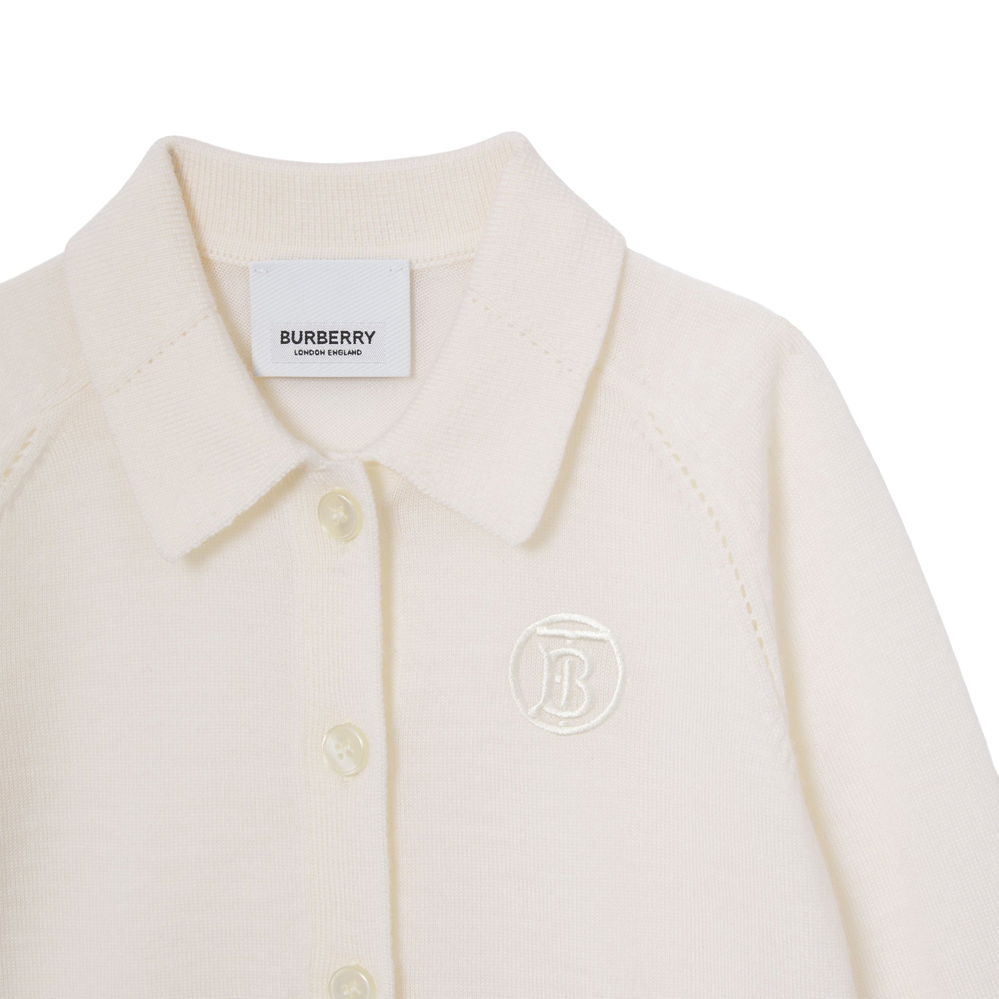 Cardigan en laine Monogram - Natural White