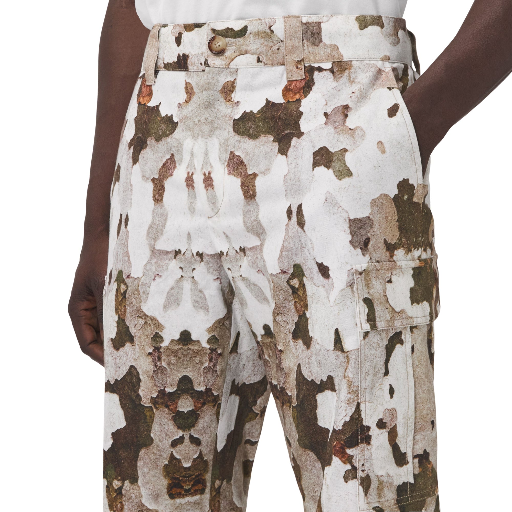 Pantalon cargo à imprimé camouflage - Honey