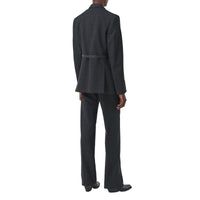 Pantalon tailleur en laine Check - Dark Charcoal Check