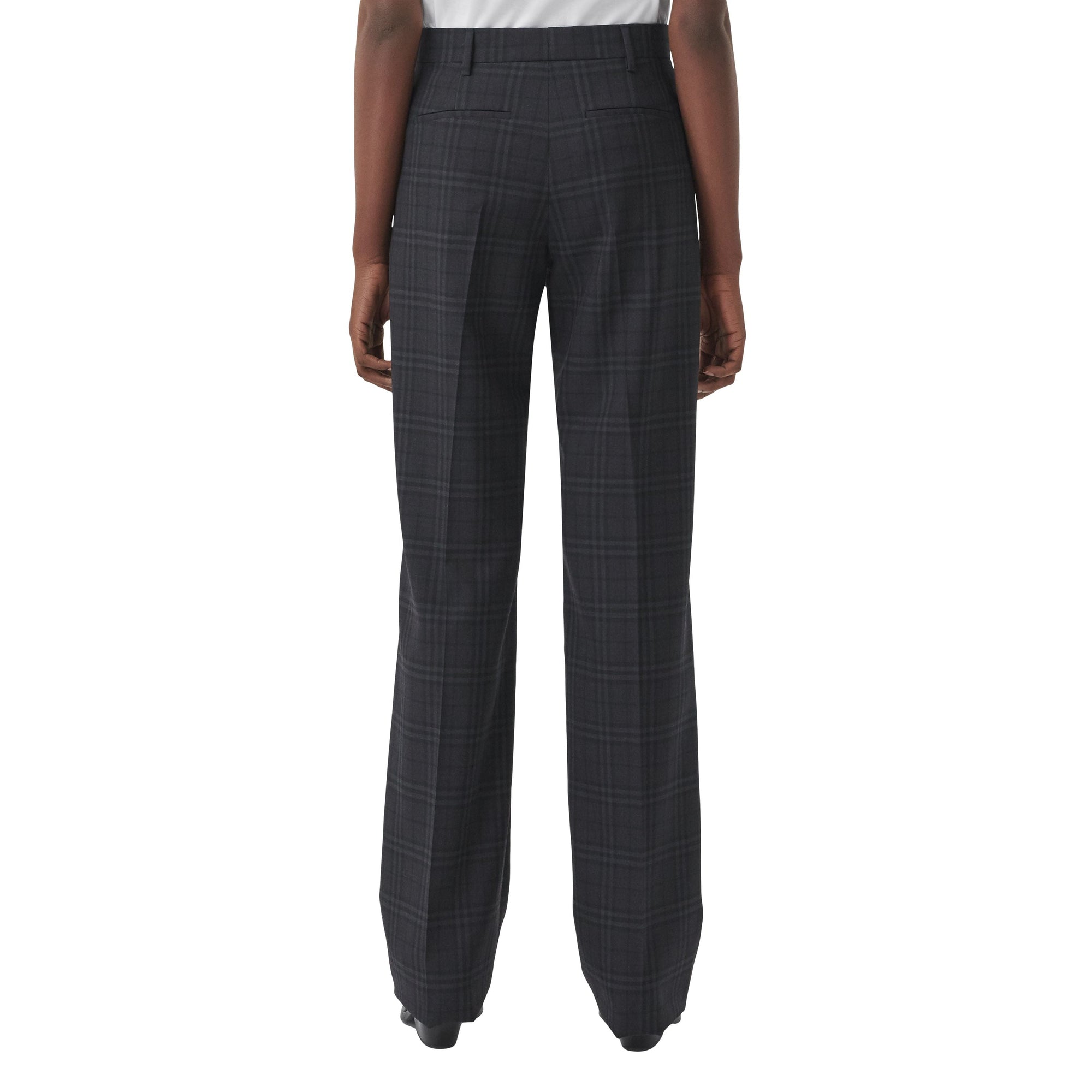 Pantalon tailleur en laine Check - Dark Charcoal Check