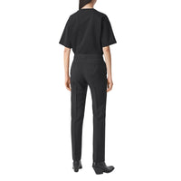 T-shirt oversize en coton à motif daim brodé - Black