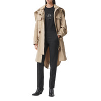 T-shirt oversize en coton à motif daim brodé - Black