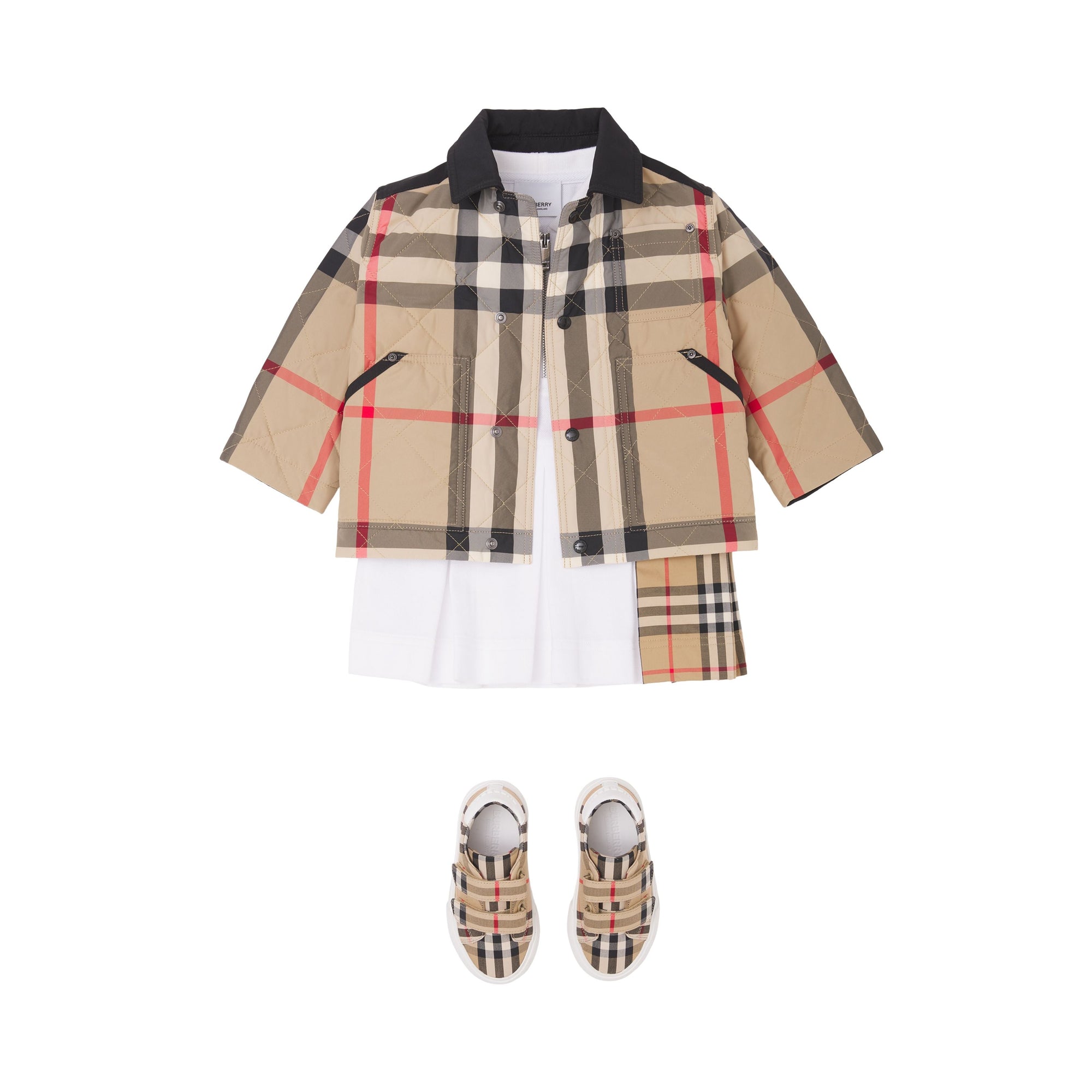 Veste matelassée à logo appliqué - Archive Beige Check